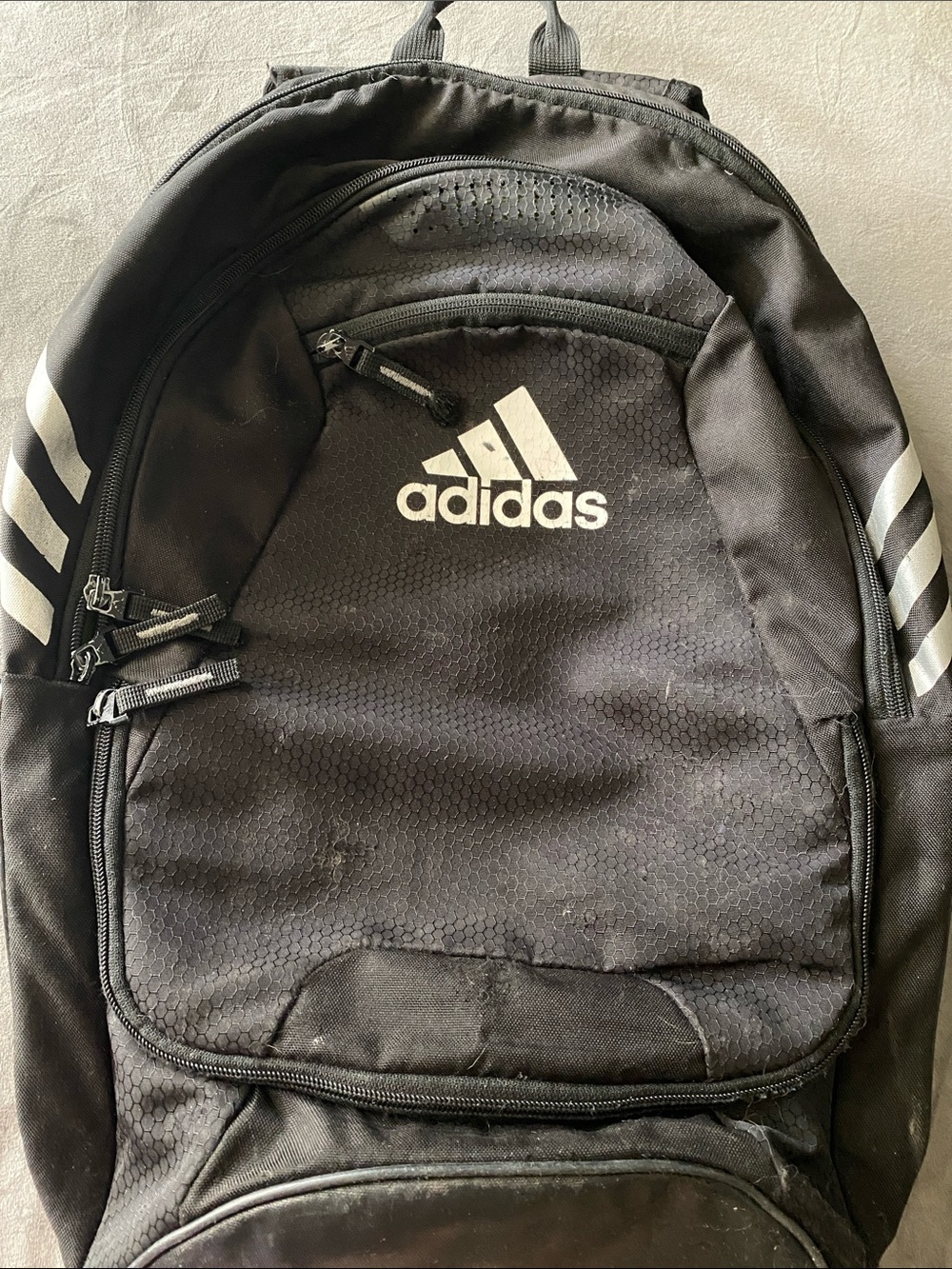 adidas Black Backpack with White Logo